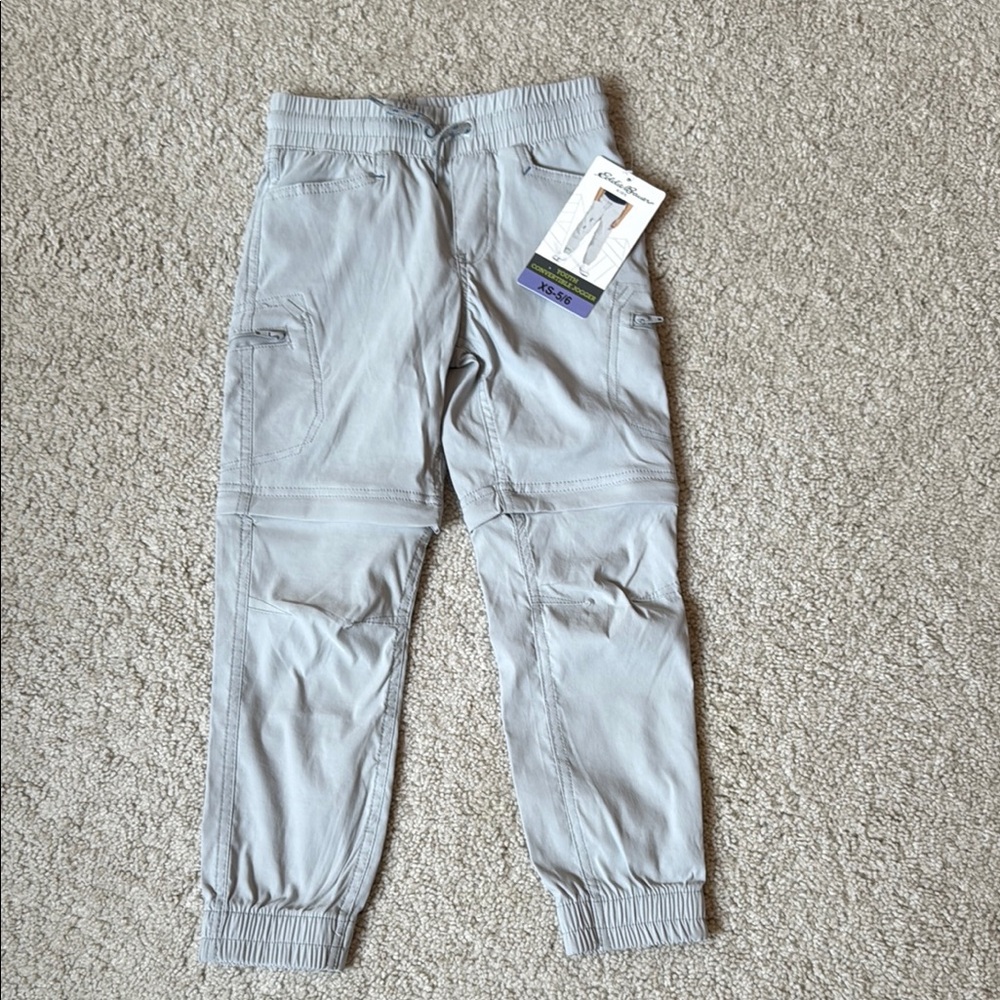 Eddie Bauer Gray convertible Cargo Jogger Pants and Shorts